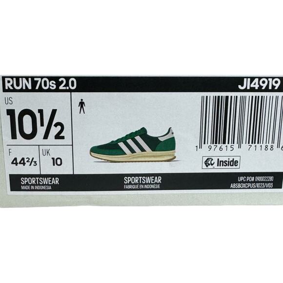 Adidas Run 70S 2.0 Mens Green Sneakers Casual Shoes JI4919 Size 10.5 main image 7